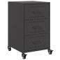 vidaXL Nachttisch Schwarz 36x39x59 cm Stahl vidaXL Nachttisch Schwarz 36x39x59 cm Stahl