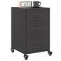 vidaXL Nachttisch Schwarz 36x39x59 cm Stahl vidaXL Nachttisch Schwarz 36x39x59 cm Stahl
