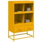 vidaXL Highboard Senfgelb 68,5x39x111,5 cm Kaltgewalzter Stahl vidaXL Highboard Senfgelb 68,5x39x111,5 cm Kaltgewalzter Stahl