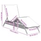 vidaXL Sonnenliege mit Auflage Grau Poly Rattan vidaXL Sonnenliege mit Auflage Grau Poly Rattan