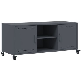 vidaXL TV-Schrank Anthrazit 100,5x39x43,5 cm Kaltgewalzter Stahl