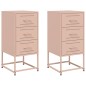 vidaXL Nachttische 2 Stk. Rosa 36x39x78 cm Stahl vidaXL Nachttische 2 Stk. Rosa 36x39x78 cm Stahl