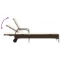 vidaXL Sonnenliegen mit Auflagen 2 Stk. Braun Poly Rattan vidaXL Sonnenliegen mit Auflagen 2 Stk. Braun Poly Rattan
