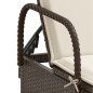 vidaXL Sonnenliegen mit Auflagen 2 Stk. Braun Poly Rattan vidaXL Sonnenliegen mit Auflagen 2 Stk. Braun Poly Rattan