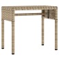 vidaXL Sonnenliegen 2 Stk. mit Dach und Tisch Beige Poly Rattan vidaXL Sonnenliegen 2 Stk. mit Dach und Tisch Beige Poly Rattan