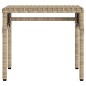 vidaXL Sonnenliegen 2 Stk. mit Dach und Tisch Beige Poly Rattan vidaXL Sonnenliegen 2 Stk. mit Dach und Tisch Beige Poly Rattan