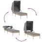 vidaXL Sonnenliegen 2 Stk. mit Dach und Tisch Beige Poly Rattan vidaXL Sonnenliegen 2 Stk. mit Dach und Tisch Beige Poly Rattan