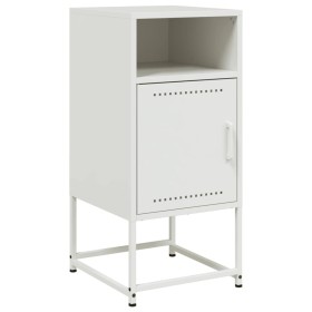 vidaXL Nachttisch Weiß 36x39x78 cm Stahl