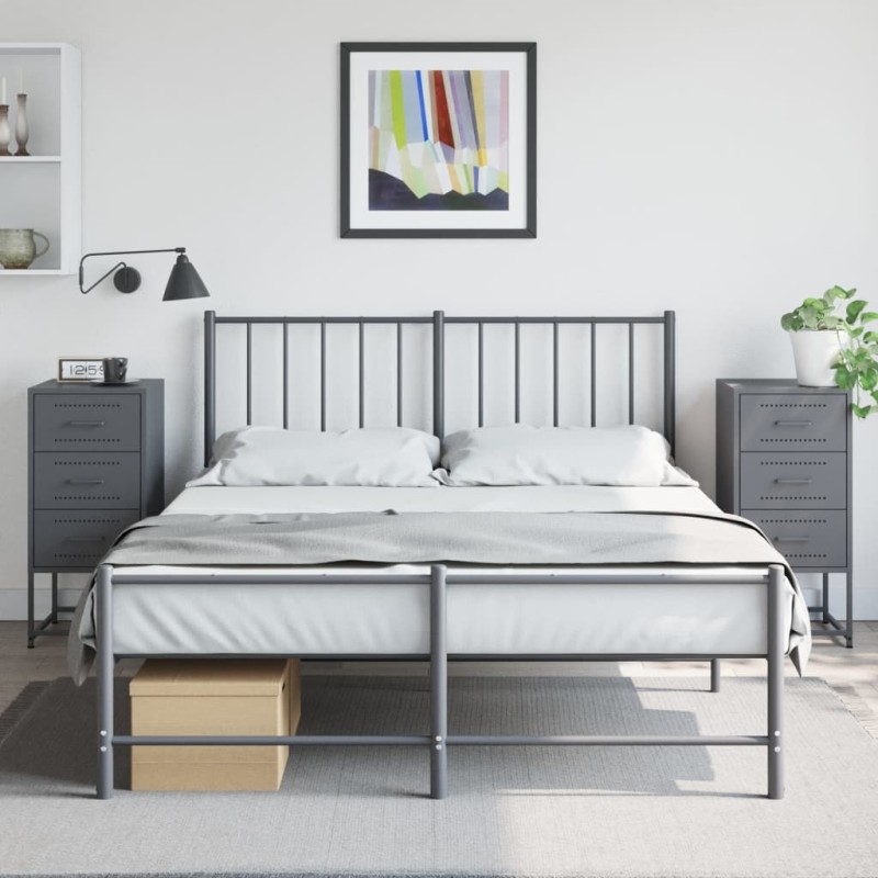 vidaXL Nachttische 2 Stk. Anthrazit 36x39x78 cm Stahl vidaXL Nachttische 2 Stk. Anthrazit 36x39x78 cm Stahl