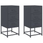 vidaXL Nachttische 2 Stk. Anthrazit 36x39x78 cm Stahl vidaXL Nachttische 2 Stk. Anthrazit 36x39x78 cm Stahl