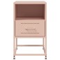 vidaXL Nachttische 2 Stk. Rosa 36x39x60,5 cm Stahl