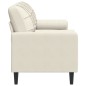 vidaXL 3-Sitzer-Sofa mit Zierkissen Creme 180 cm Samt vidaXL 3-Sitzer-Sofa mit Zierkissen Creme 180 cm Samt