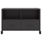 vidaXL TV-Schrank Schwarz 68x39x43,5 cm Kaltgewalzter Stahl vidaXL TV-Schrank Schwarz 68x39x43,5 cm Kaltgewalzter Stahl