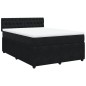 vidaXL Boxspringbett mit Matratze Schwarz 140x190 cm Samt vidaXL Boxspringbett mit Matratze Schwarz 140x190 cm Samt