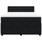 vidaXL Boxspringbett mit Matratze Schwarz 140x190 cm Samt vidaXL Boxspringbett mit Matratze Schwarz 140x190 cm Samt