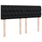 vidaXL Boxspringbett mit Matratze Schwarz 140x190 cm Samt vidaXL Boxspringbett mit Matratze Schwarz 140x190 cm Samt