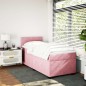 vidaXL Boxspringbett mit Matratze Rosa 90x190 cm Samt vidaXL Boxspringbett mit Matratze Rosa 90x190 cm Samt