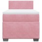 vidaXL Boxspringbett mit Matratze Rosa 90x190 cm Samt vidaXL Boxspringbett mit Matratze Rosa 90x190 cm Samt