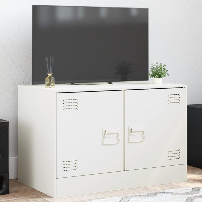 vidaXL TV-Schrank Weiß 67x39x44 cm Stahl vidaXL TV-Schrank Weiß 67x39x44 cm Stahl