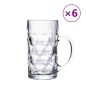 vidaXL Bierkrüge mit Henkel Glas 6 Stk. 1000 ml vidaXL Bierkrüge mit Henkel Glas 6 Stk. 1000 ml