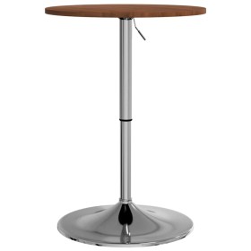 vidaXL Bartisch Dunkelbraun Ø50x89,5 cm Massivholz Eiche