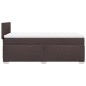 vidaXL Boxspringbett mit Matratze Dunkelbraun 80x200 cm Stoff vidaXL Boxspringbett mit Matratze Dunkelbraun 80x200 cm Stoff