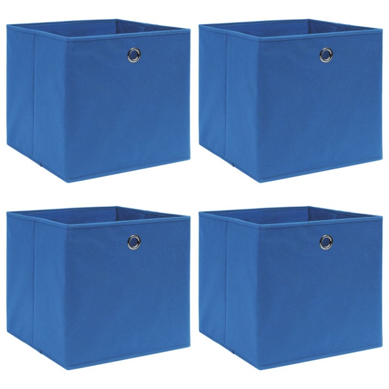 vidaXL Aufbewahrungsboxen 4 Stk. Blau 32x32x32 cm Stoff vidaXL Aufbewahrungsboxen 4 Stk. Blau 32x32x32 cm Stoff