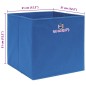vidaXL Aufbewahrungsboxen 4 Stk. Blau 32x32x32 cm Stoff vidaXL Aufbewahrungsboxen 4 Stk. Blau 32x32x32 cm Stoff