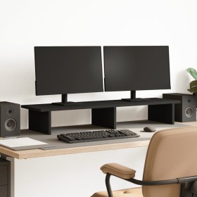 vidaXL Monitorständer Schwarz 100x27x15 cm Holzwerkstoff