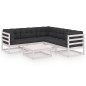vidaXL 6-tlg. Garten-Lounge-Set mit Kissen Massivholz Kiefer vidaXL 6-tlg. Garten-Lounge-Set mit Kissen Massivholz Kiefer