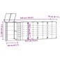 vidaXL Mülltonnenbox für 5 Tonnen Schwarz 345x79x117 cm Stahl vidaXL Mülltonnenbox für 5 Tonnen Schwarz 345x79x117 cm Stahl