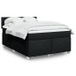 vidaXL Boxspringbett mit Matratze Schwarz 140x200 cm Stoff vidaXL Boxspringbett mit Matratze Schwarz 140x200 cm Stoff