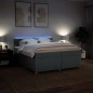 vidaXL Boxspringbett mit Matratze Dunkelgrau 200x200 cm Stoff vidaXL Boxspringbett mit Matratze Dunkelgrau 200x200 cm Stoff