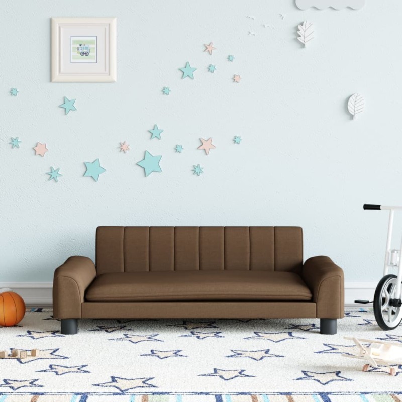 vidaXL Kindersofa Braun 90x53x30 cm Stoff vidaXL Kindersofa Braun 90x53x30 cm Stoff