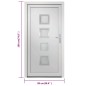 vidaXL Haustür Weiß 98x190 cm PVC vidaXL Haustür Weiß 98x190 cm PVC