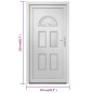 vidaXL Haustür Weiß 110x210 cm PVC vidaXL Haustür Weiß 110x210 cm PVC