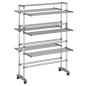 vidaXL Wäscheständer mit Rollen 89x64x129 cm Aluminium vidaXL Wäscheständer mit Rollen 89x64x129 cm Aluminium