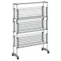 vidaXL Wäscheständer mit Rollen 89x64x129 cm Aluminium vidaXL Wäscheständer mit Rollen 89x64x129 cm Aluminium