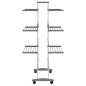 vidaXL Wäscheständer mit Rollen 89x64x129 cm Aluminium vidaXL Wäscheständer mit Rollen 89x64x129 cm Aluminium