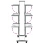 vidaXL Wäscheständer mit Rollen 89x64x129 cm Aluminium vidaXL Wäscheständer mit Rollen 89x64x129 cm Aluminium