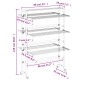 vidaXL Wäscheständer mit Rollen 89x64x129 cm Aluminium vidaXL Wäscheständer mit Rollen 89x64x129 cm Aluminium