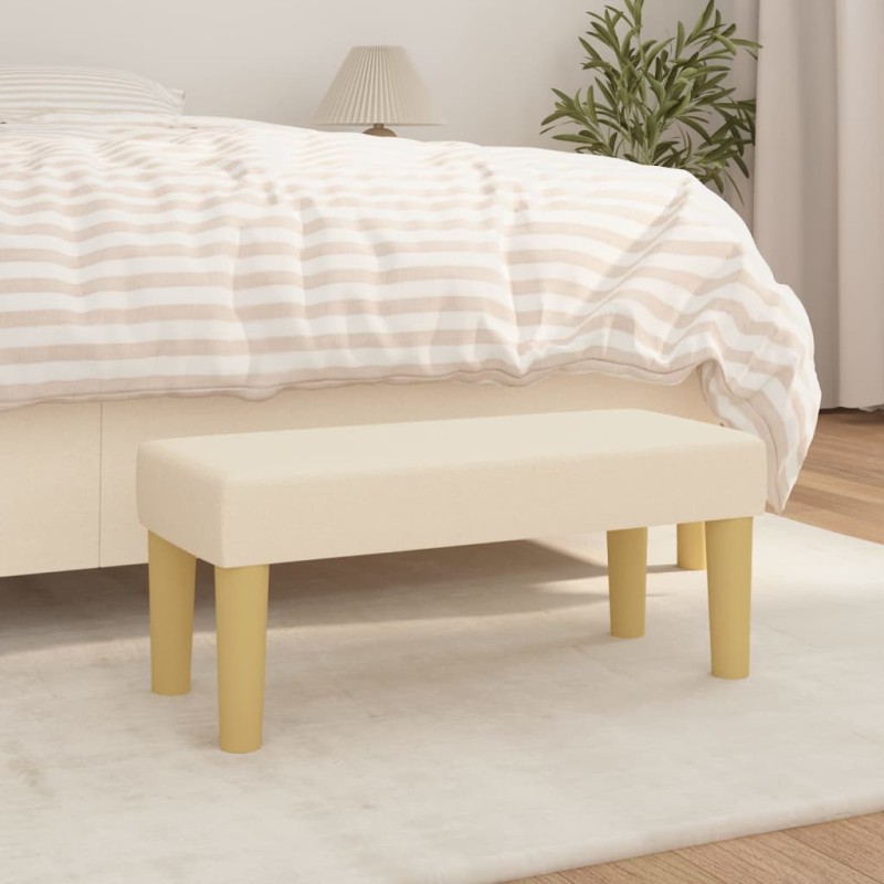 vidaXL Sitzbank Creme 70x30x30 cm Stoff vidaXL Sitzbank Creme 70x30x30 cm Stoff