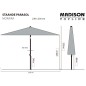 Madison Sonnenschirm Moraira 230x230 cm Taupe Madison Sonnenschirm Moraira 230x230 cm Taupe