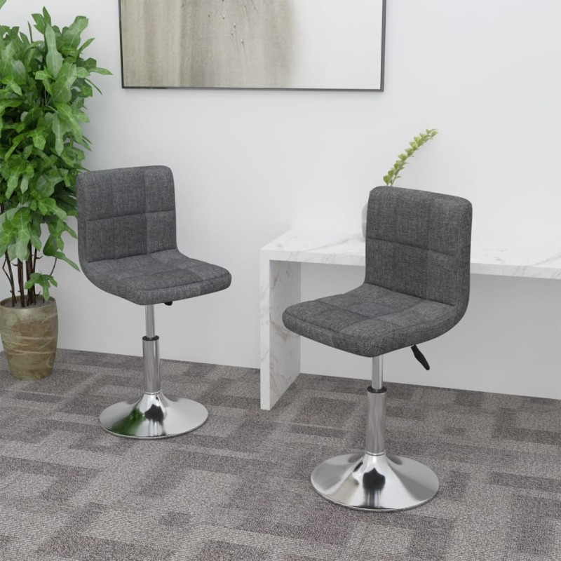 vidaXL Esszimmerstühle 2 Stk. Drehbar Dunkelgrau Stoff vidaXL Esszimmerstühle 2 Stk. Drehbar Dunkelgrau Stoff