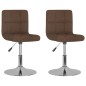 vidaXL Esszimmerstühle 2 Stk. Drehbar Braun Stoff vidaXL Esszimmerstühle 2 Stk. Drehbar Braun Stoff
