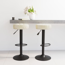 vidaXL Barhocker 2 Stk. Creme Samt 