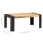 vidaXL Esstisch 180x90x76 cm Mango Massivholz vidaXL Esstisch 180x90x76 cm Mango Massivholz