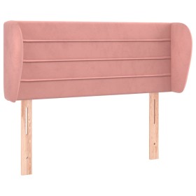 vidaXL Kopfteil mit Ohren Rosa 83x23x78/88 cm Samt