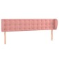 vidaXL Kopfteil mit Ohren Rosa 183x23x78/88 cm Samt vidaXL Kopfteil mit Ohren Rosa 183x23x78/88 cm Samt