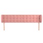 vidaXL Kopfteil mit Ohren Rosa 183x23x78/88 cm Samt vidaXL Kopfteil mit Ohren Rosa 183x23x78/88 cm Samt